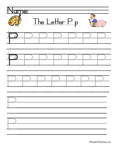 The Letter P Worksheet