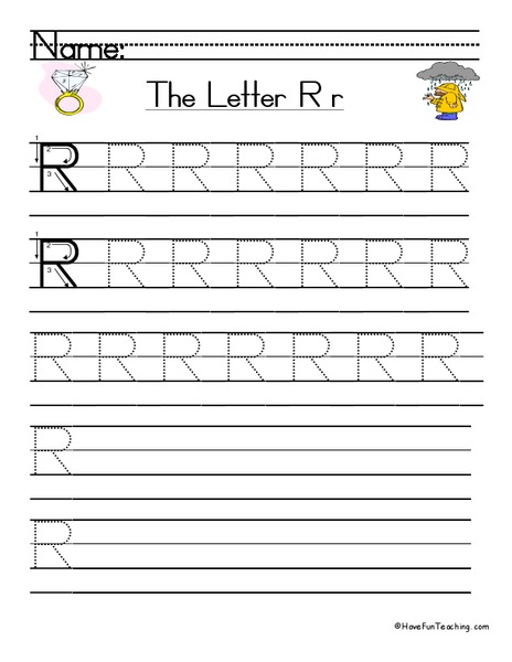 The Letter R Worksheet