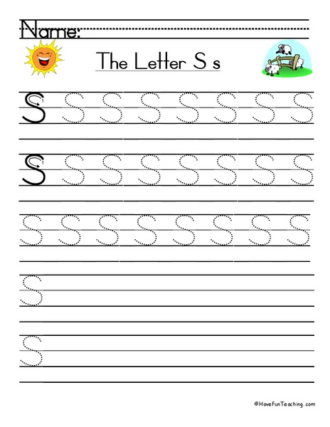 The Letter S Worksheet