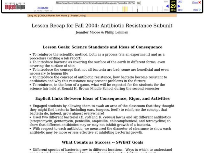 Antibiotic Resistance Lesson Plan