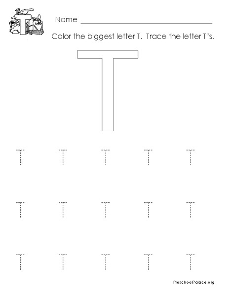 The Letter T Printables