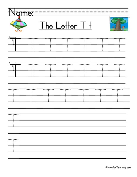 The Letter T Worksheet