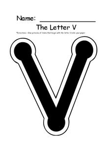 The Letter V Worksheet