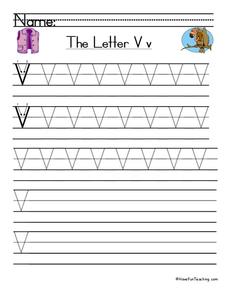The Letter V Worksheet