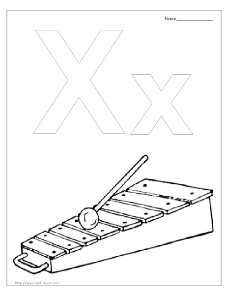 The Letter X Lesson Plan