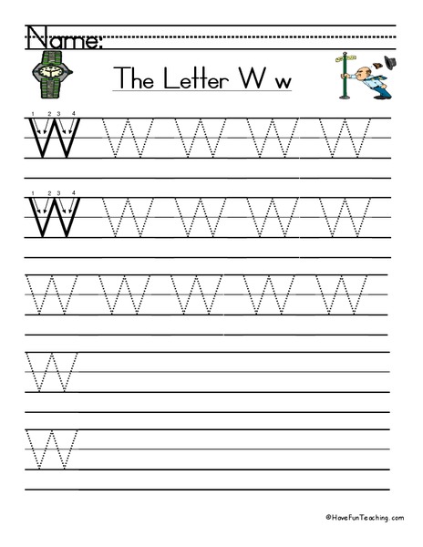 The Letter W Worksheet