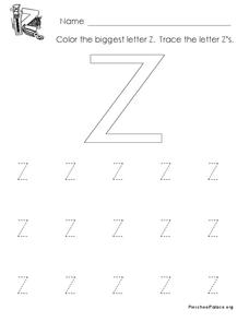 The Letter Z Printables