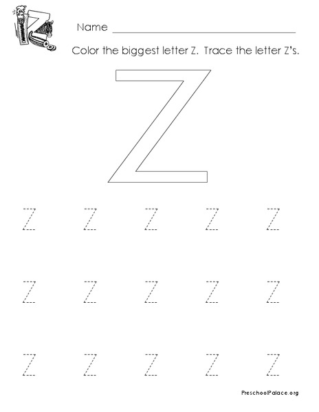 The Letter Z Printables