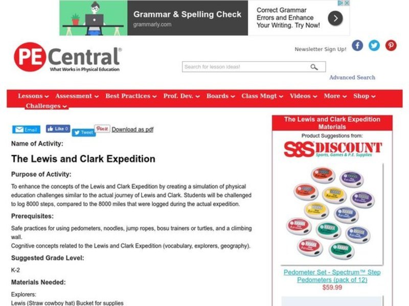 The Lewis and Clark Expedition Lesson Plan