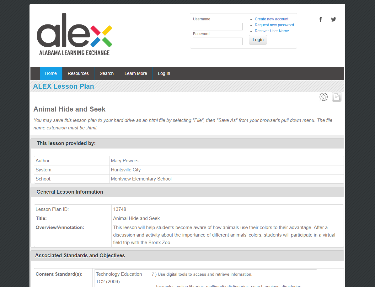 Animal Hide and Seek Lesson Plan