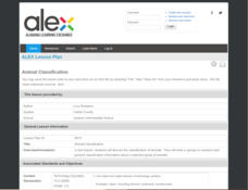 Animal Classification Lesson Plan