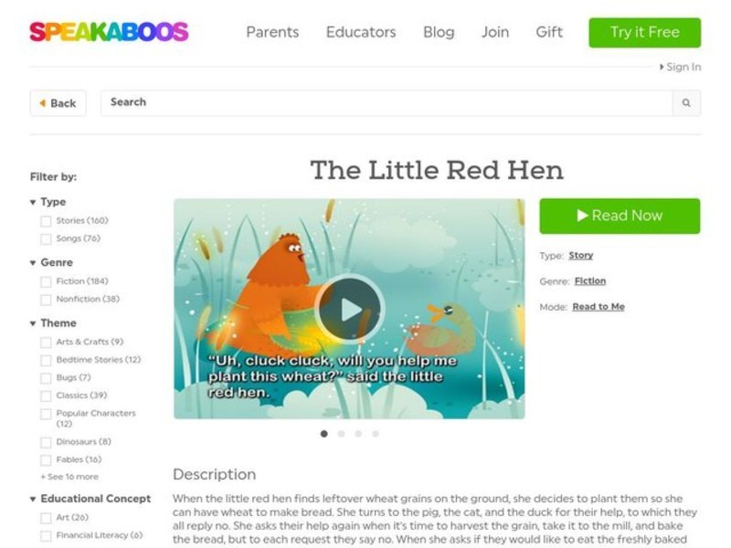 The Little Red Hen Worksheet