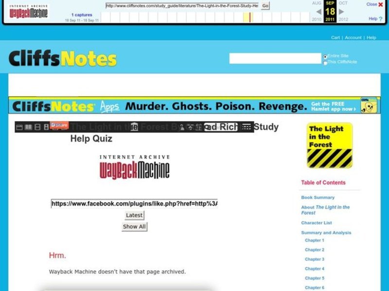 The Light in the Forest by Conrad Richter Interactive