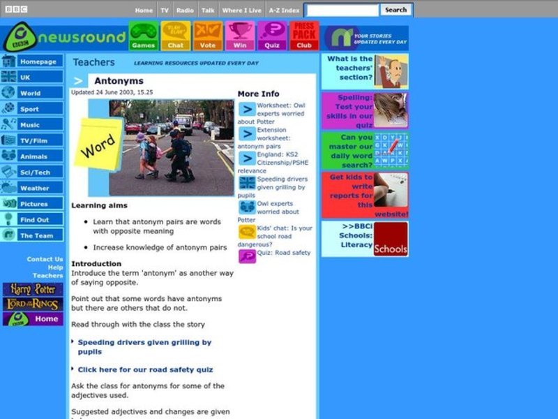 Antonyms Lesson Plan