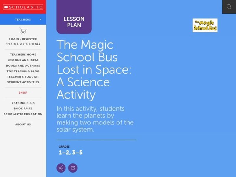 The Magic School Bus Lost in Space Lesson Plan