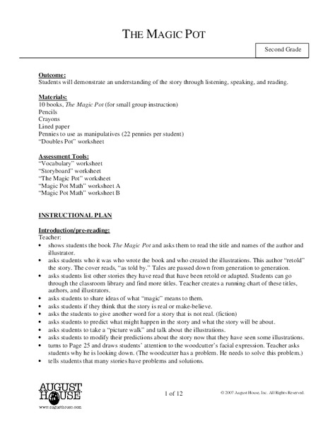 The Magic Pot Lesson Plan