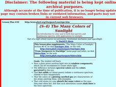 The Many Colors of Sunlight Lesson Plan