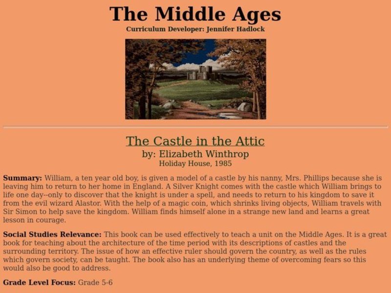The Middle Ages Lesson Plan