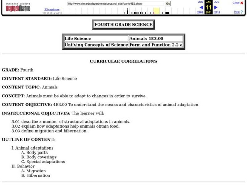 Animal Adaptations Lesson Plan