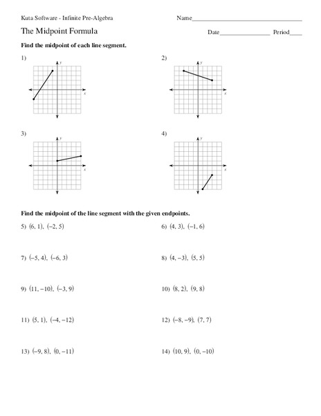 The Midpoint Formula Worksheet