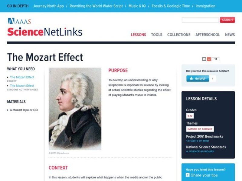 The Mozart Effect Lesson Plan