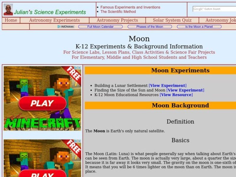 The Moon Lesson Plan
