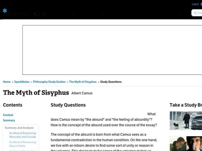 The Myth of Sisyphus Interactive