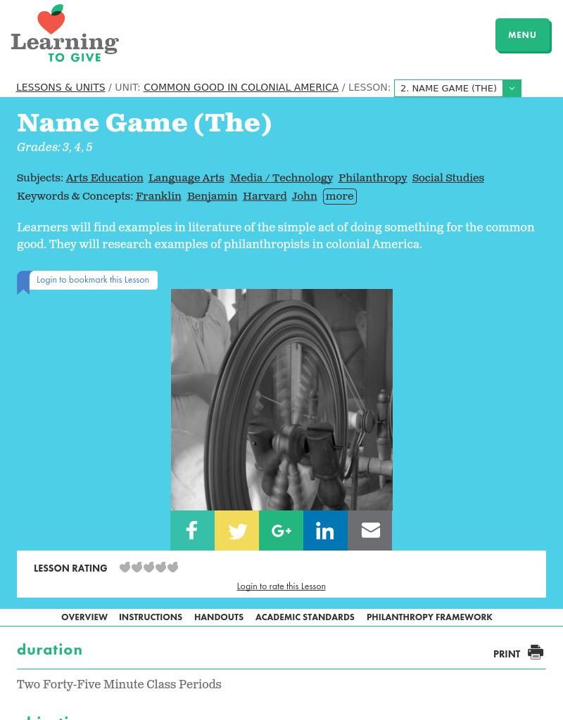The Name Game Lesson Plan