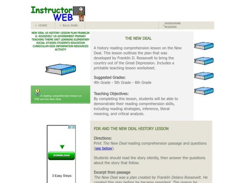 The New Deal Lesson Plan