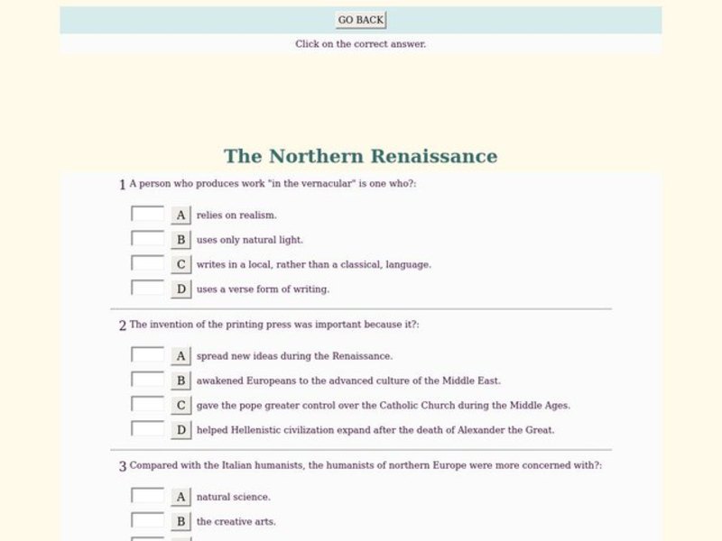 The Northern Renaissance Interactive