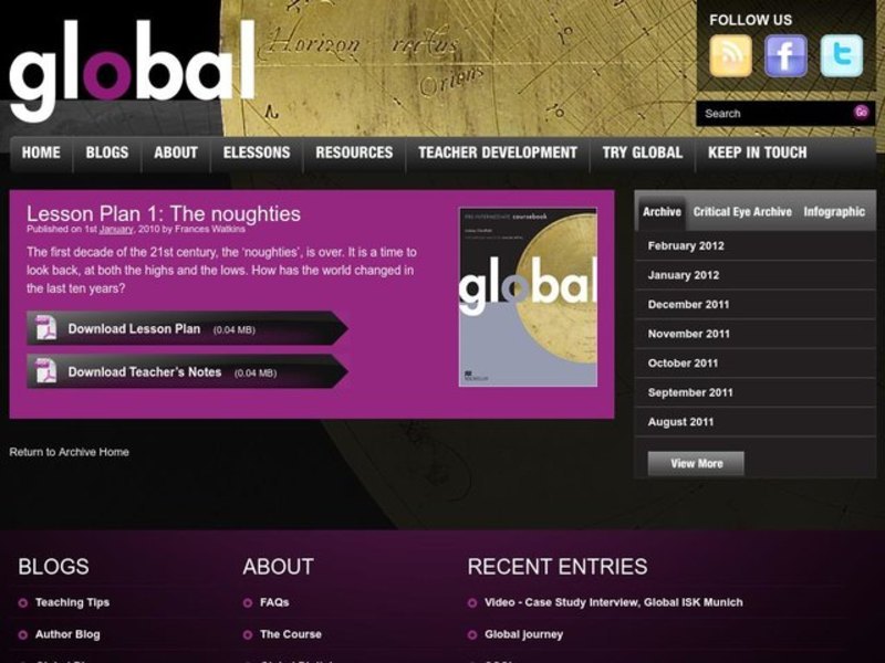 The Noughties Lesson Plan