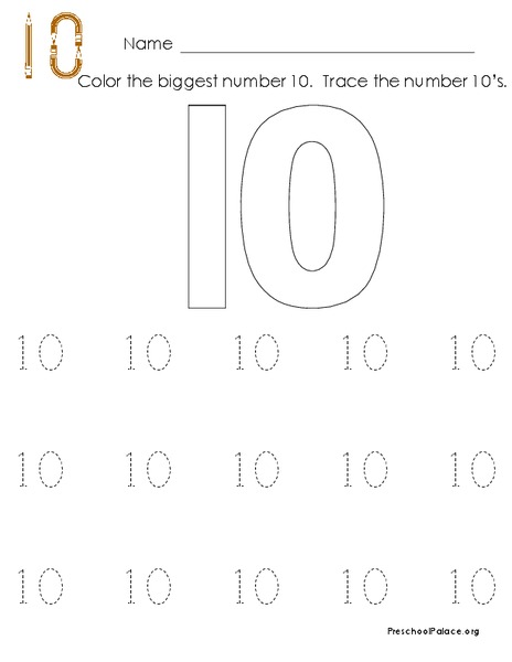 The Number 10 Lesson Plan