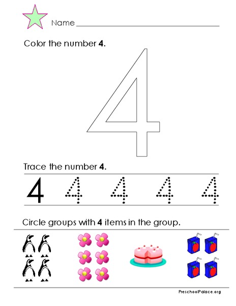 The Number 4 Lesson Plan