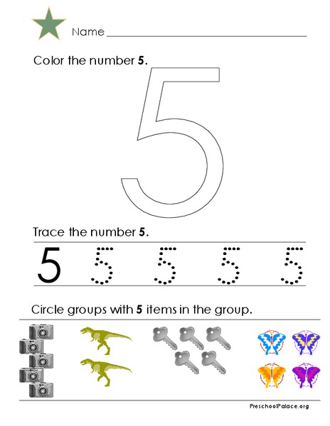 The Number 5 Printables