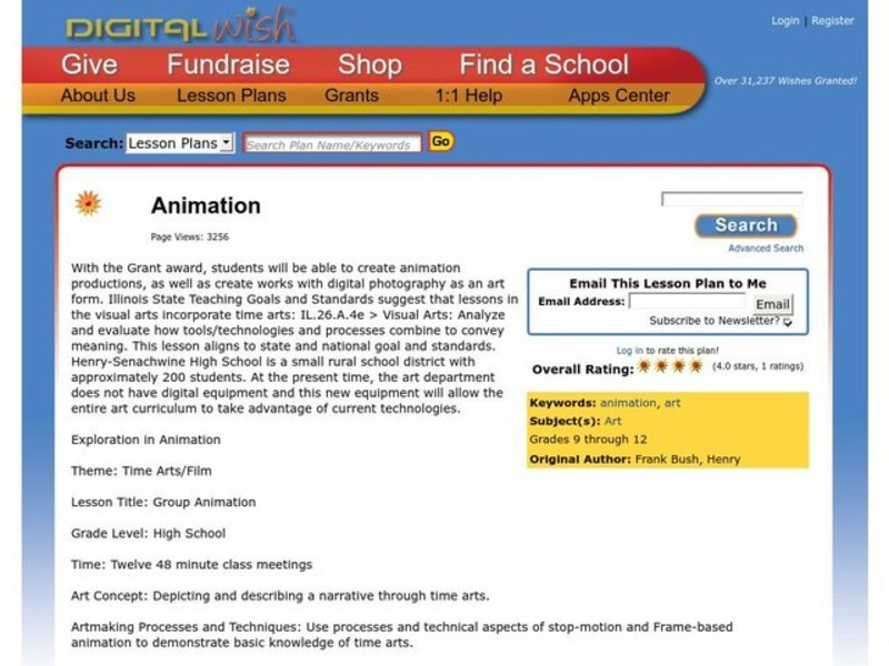 Animation Lesson Plan