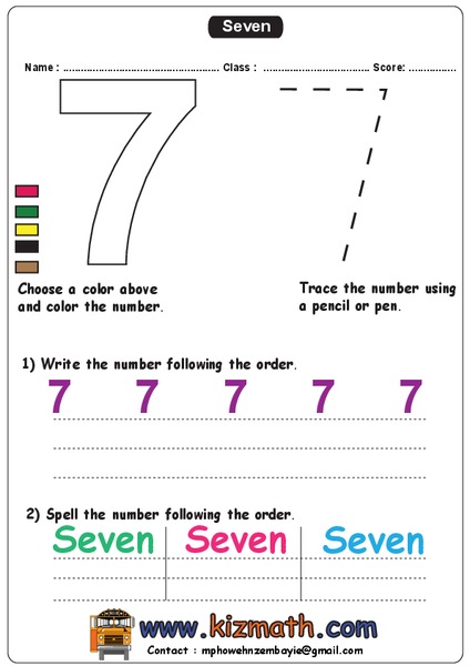 The Number 7 Worksheet