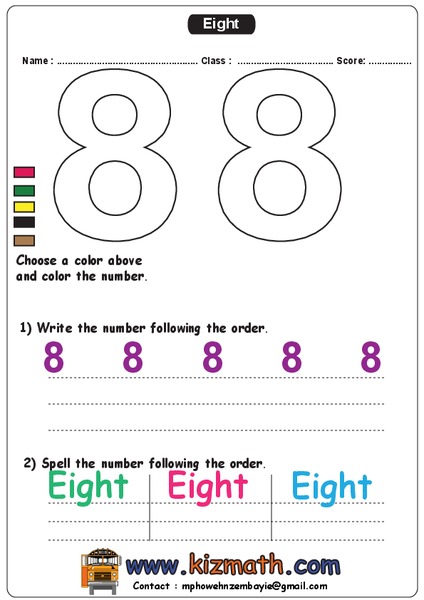 The Number 8 Worksheet