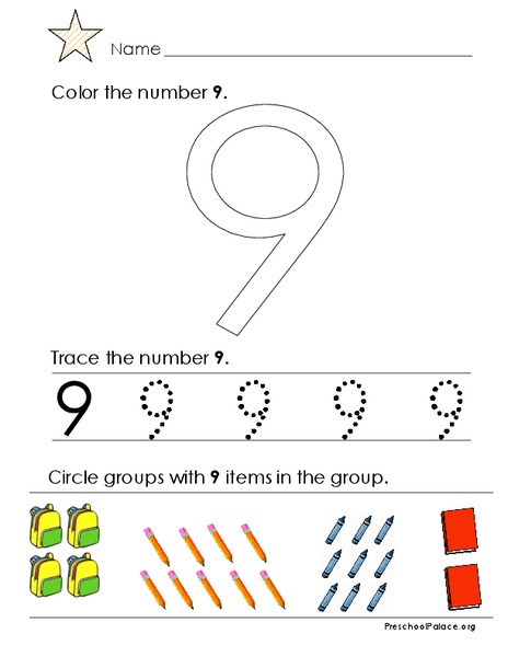 The Number Nine Lesson Plan