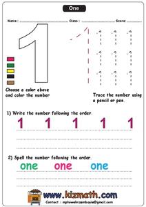 The Number One Worksheet
