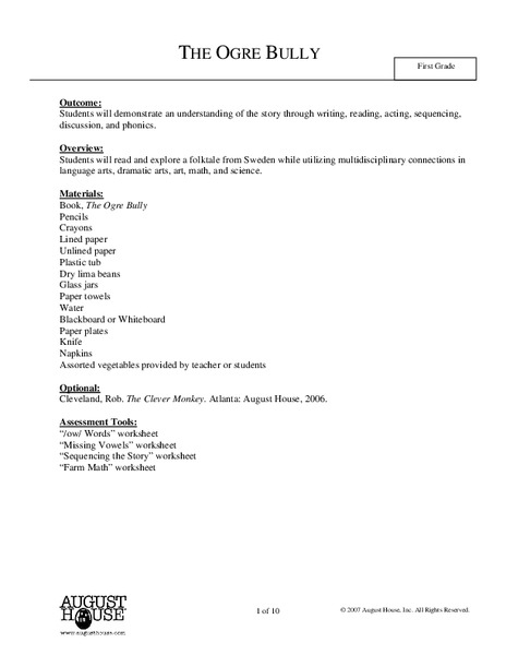 The Ogre Bully Lesson Plan