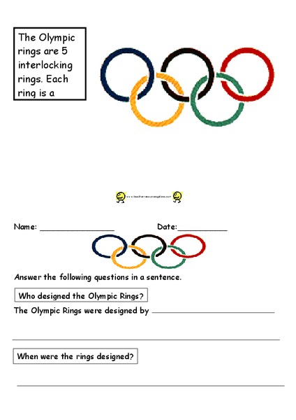 The Olympic Rings Worksheet