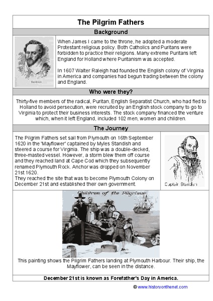 The Pilgrim Fathers Organizer