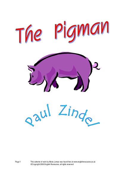 The Pigman Lesson Plan
