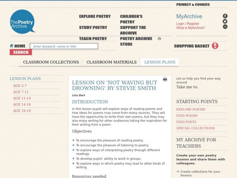 The Poetry Archive Lesson Plan
