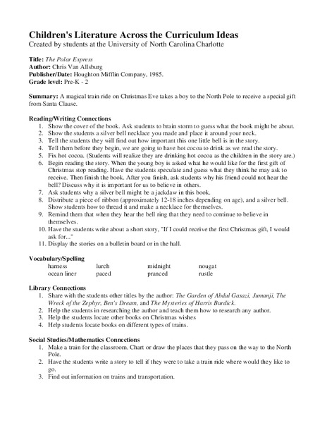 The Polar Express Lesson Plan