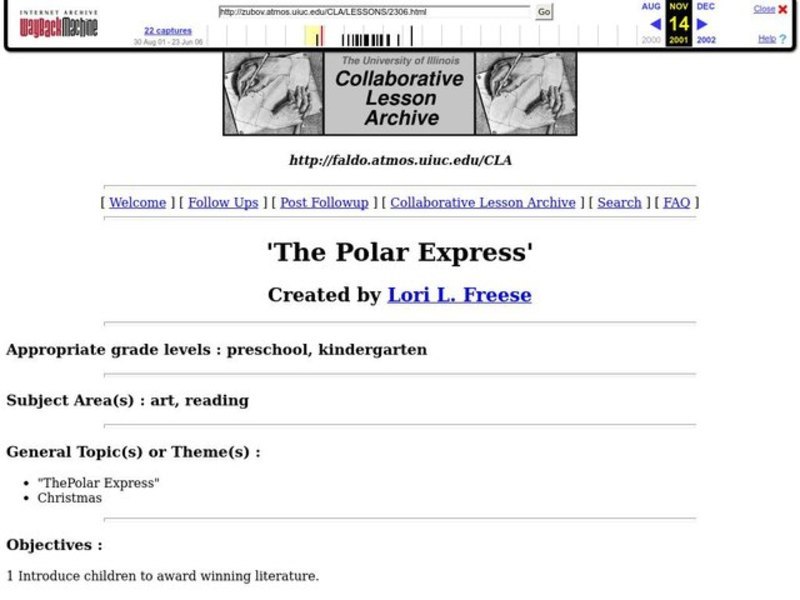 The Polar Express Lesson Plan