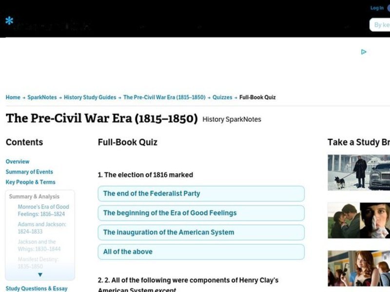 The Pre-Civil War Era (1815–1850) Interactive