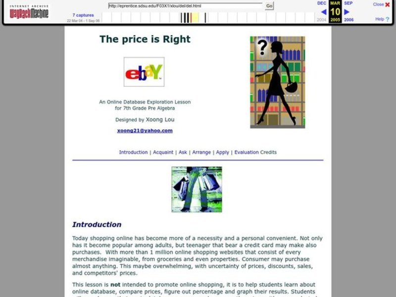 The Price is Right Lesson Plan