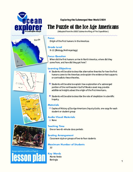 The Puzzle of the Ice Age Americans Lesson Plan