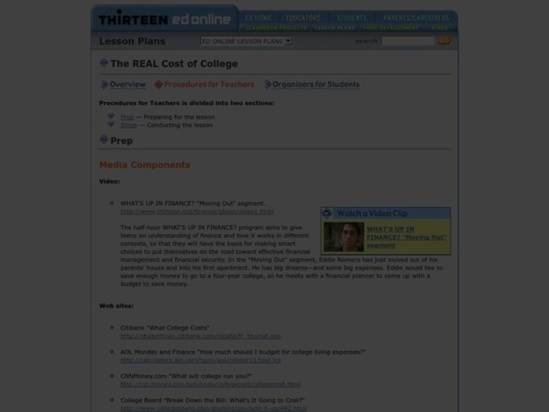 The Real Cost of College Lesson Plan